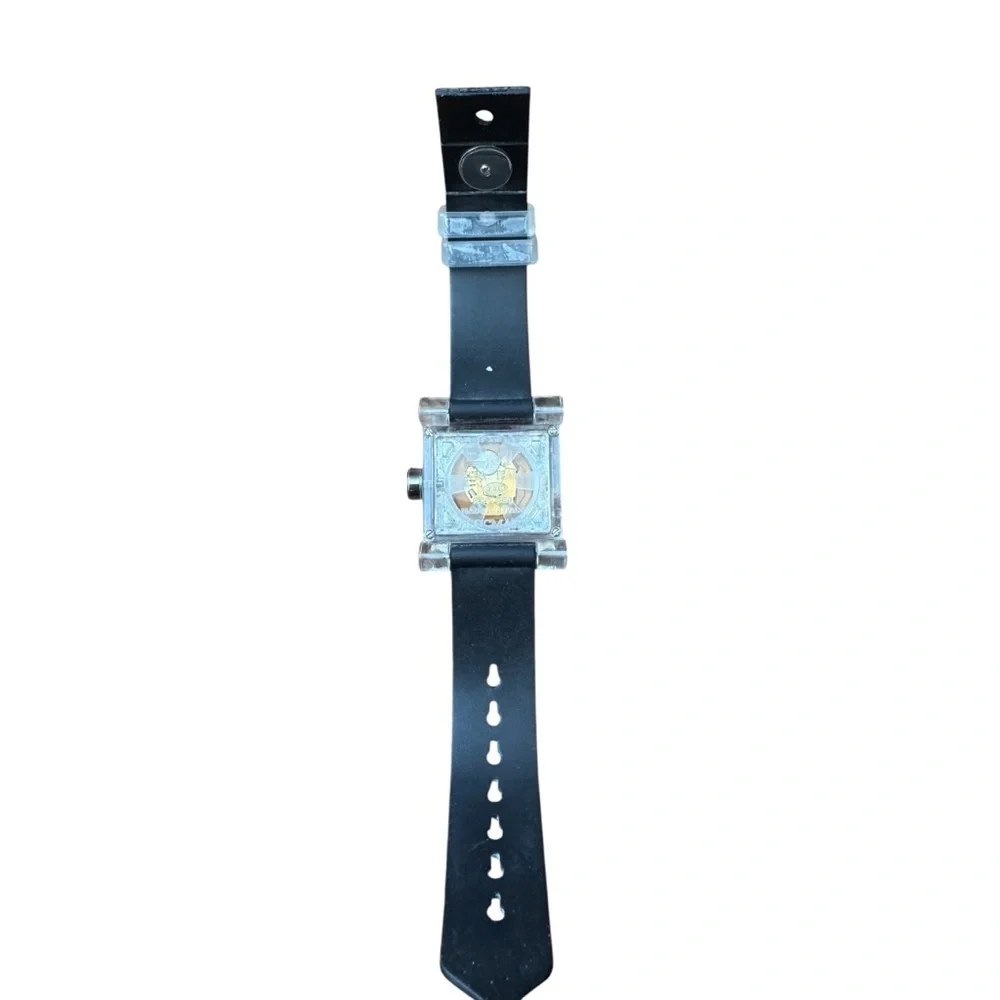 ELBA TEAM ET-380 LOCMAN WATCH - White/Gray Face, Black Band Needs Battery